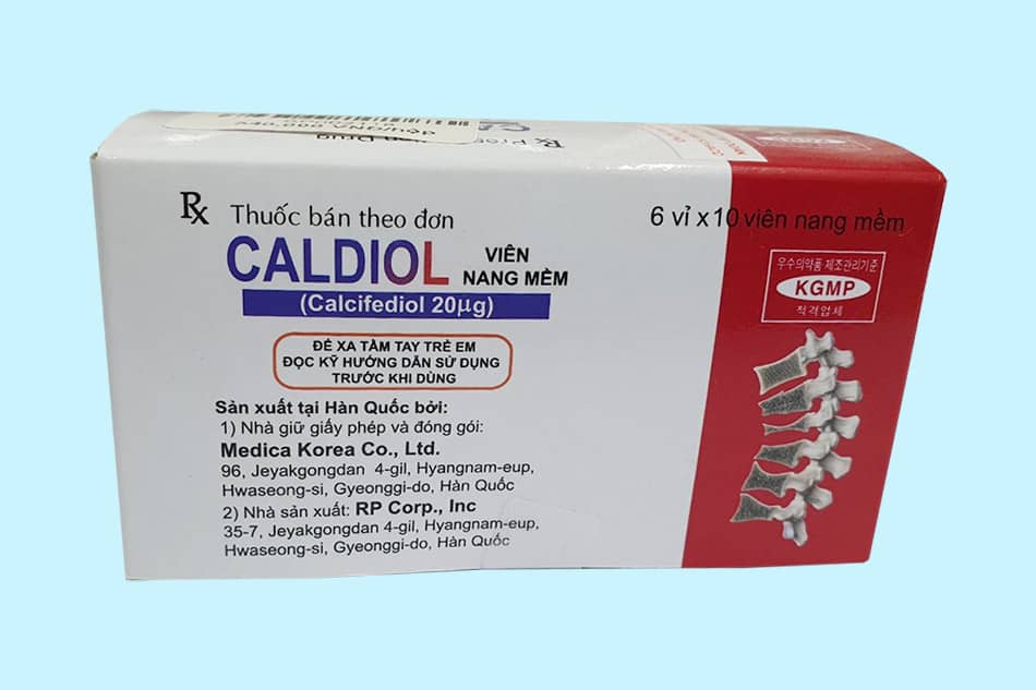 Mặt trước hộp thuốc Caldiol