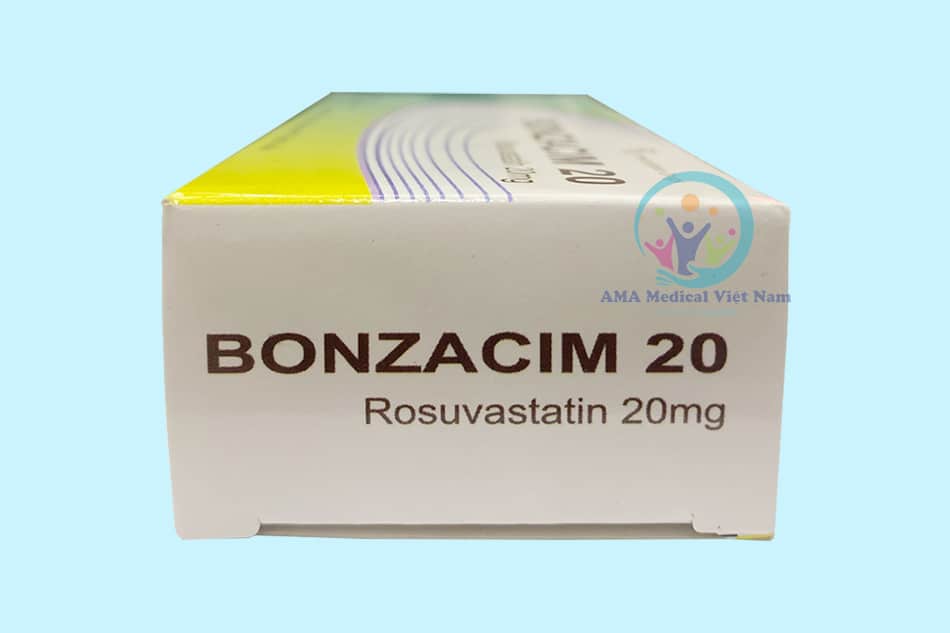 Mặt trên hộp thuốc Bonzacim 20mg