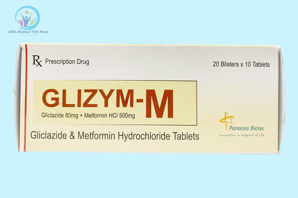 Hộp Glizym-M 20 vỉ