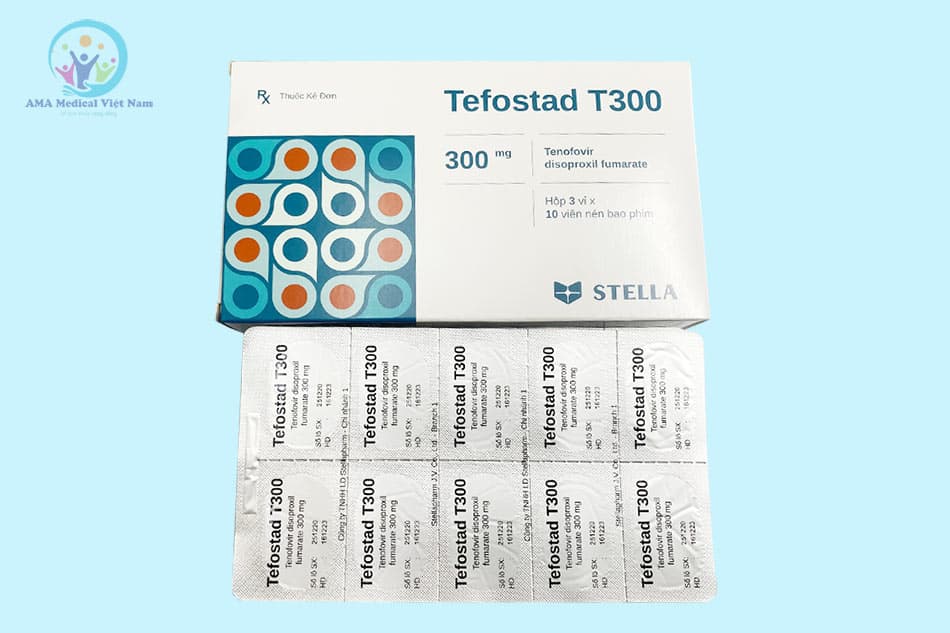 Hộp và vỉ thuốc Tefostad T300