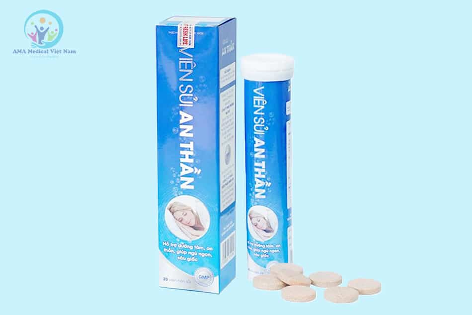 Hộp và lọ Viên Sủi An Thần