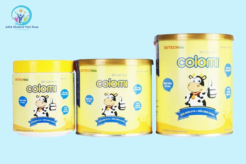 Bột sữa non Colomi với 3 khối lượng tịnh khác nhau