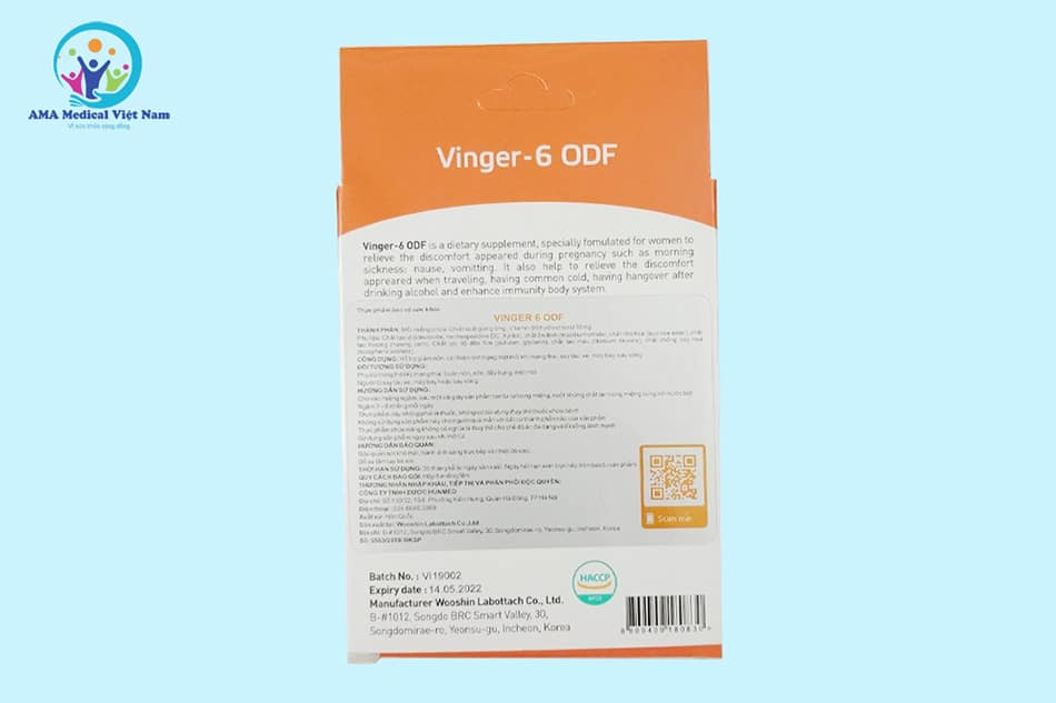 Thông tin sản phẩm Vinger - 6 ODF