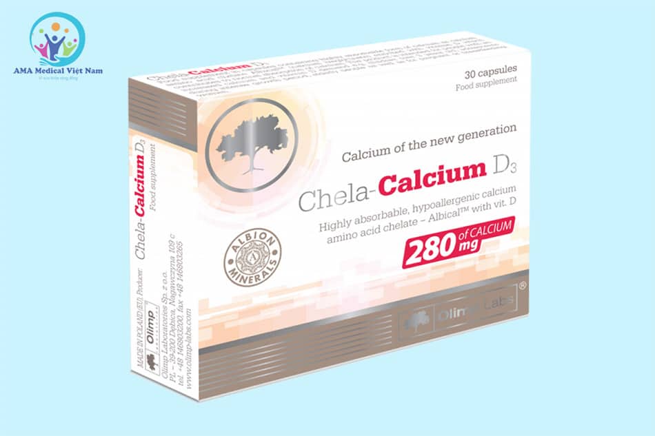 Hộp Canxi Chela Calcium D3 2 vỉ 