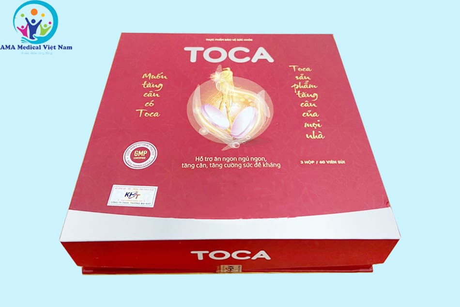 Hình ảnh hộp combo 3 tuýp viên sủi hỗ trợ tăng cân Toca