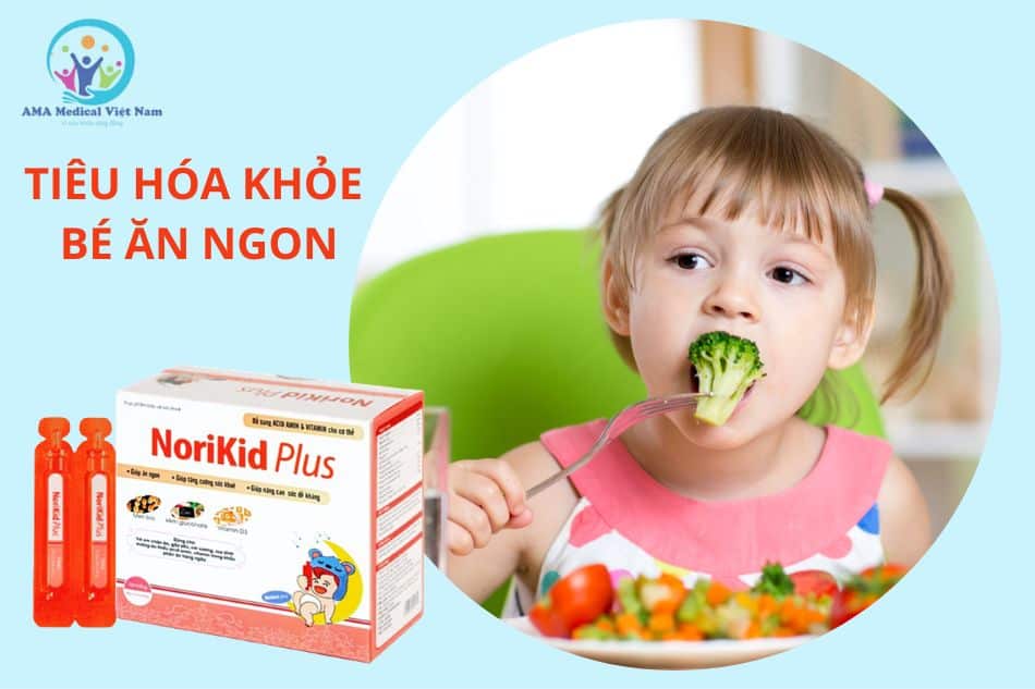 Norikid Plus giúp tiêu hóa khỏe, bé ăn ngon