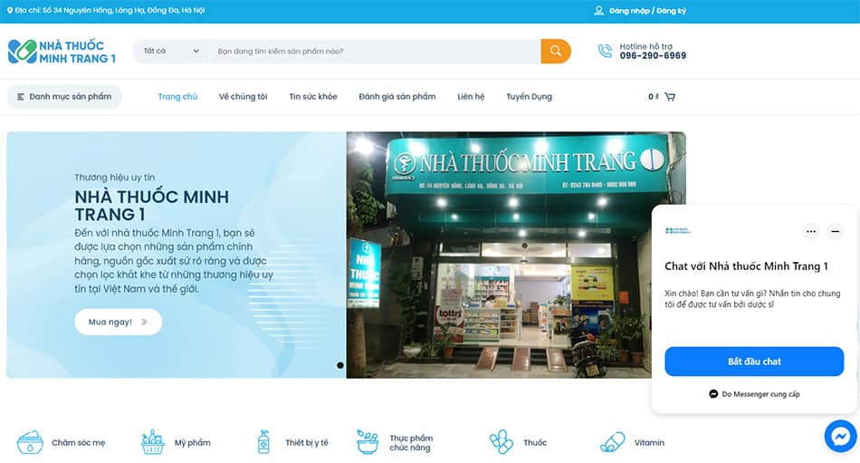 Trang web chính thức của Nhà thuốc Minh Trang 1