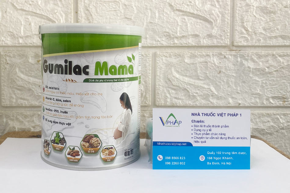 Sữa dinh dưỡng Gumilac Mama được phân phối chính hãng tại Nhà Thuốc Việt Pháp 1
