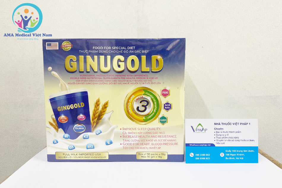 Sữa ngủ ngon GinuGold được phân phối chính hãng tại Nhà Thuốc Việt Pháp 1