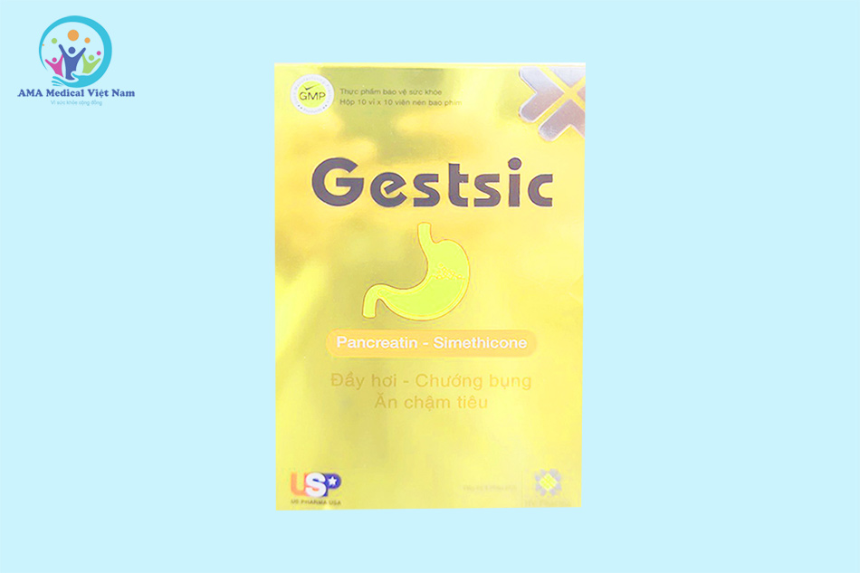 Hình ảnh hộp sản phẩm Gestsic chống đầy hơi, chướng bụng