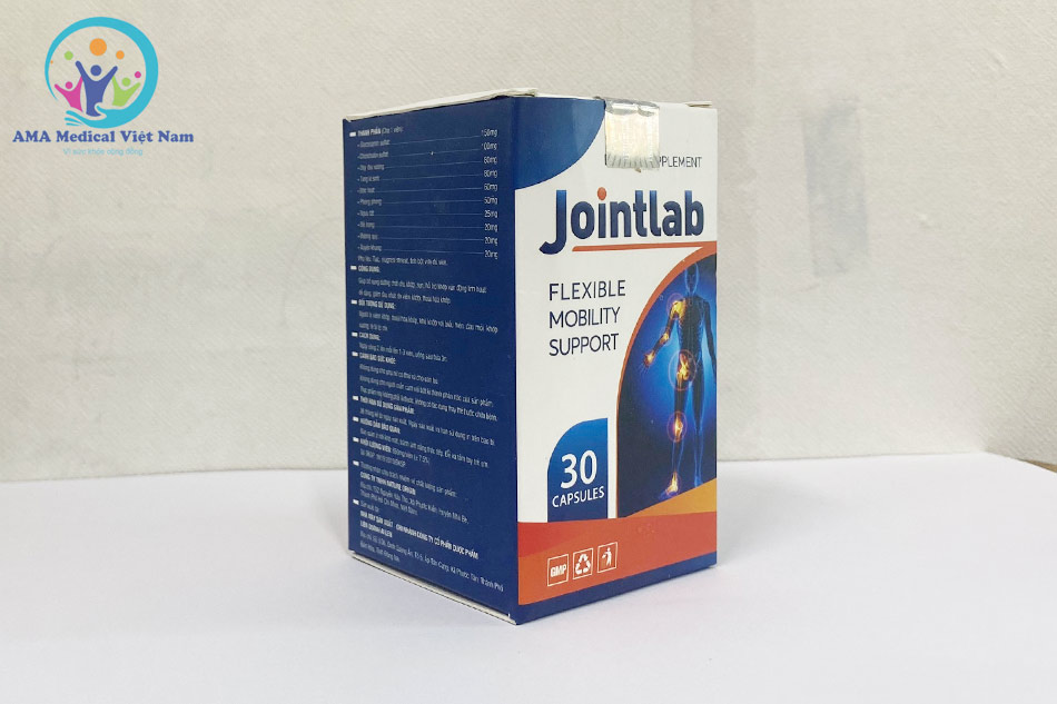 Mặt nghiêng của hộp sản phẩm Jointlab được chụp tại Nhà Thuốc Việt Pháp 1