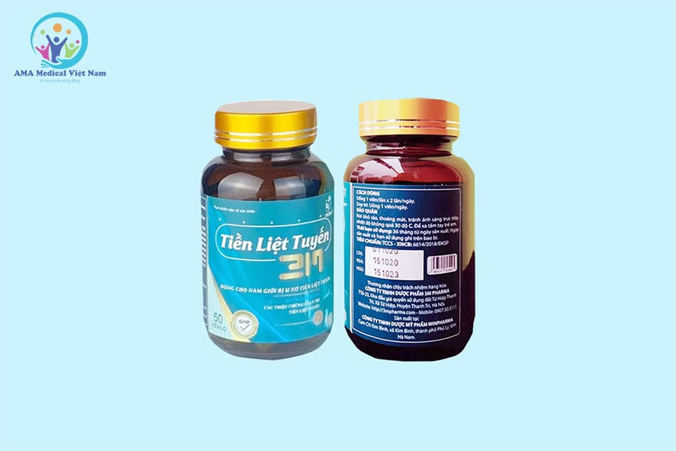 Hình ảnh mặt trước và mặt sau hộp Tiền Liệt Tuyến 3M