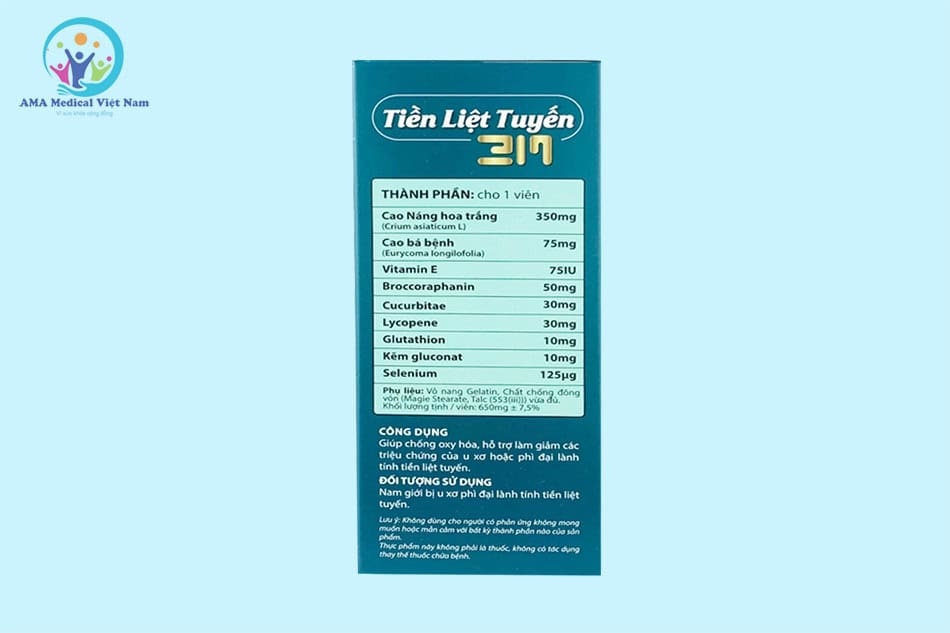 Bảng thành phần Tiền Liệt Tuyến 3M