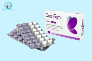 Hình ảnh: Hộp và vỉ viên uống nội tiết Duo-Fem
